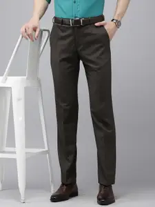 Park Avenue Men Checked Formal Trousers