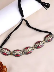 PANASH Women Gold-Plated Dome Necklace