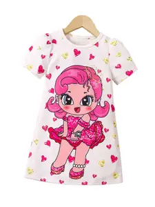 StyleCast x Revolte Girls Graphic Printed Round Neck  A-Line Dress