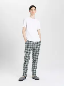 DeFacto Checked Pure Cotton T-Shirt With Trousers