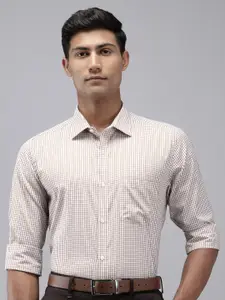 Park Avenue Slim Fit Grid Tattersall Checked Easy Care Formal Shirt