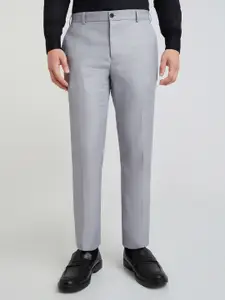Raymond Men Checked Slim Fit Formal Trousers