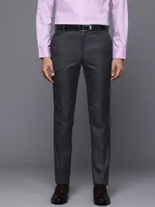 Raymond Men Striped Slim Fit Formal Trousers