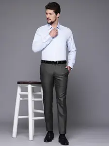 Raymond Men Textured Slim Fit Formal Trousers