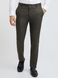 Raymond Men Textured Slim Fit Formal Trousers