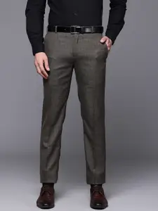 Raymond Men Textured Slim Fit Formal Trousers