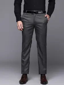 Raymond Men Textured Slim Fit Formal Trousers