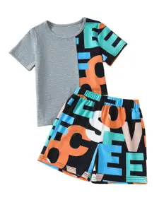 StyleCast x Revolte Boys Printed T-shirt with Short