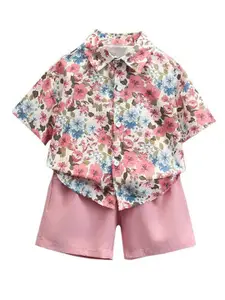 StyleCast x Revolte Boys Printed Short Sleeves Shirt Collar Shirt with Shorts