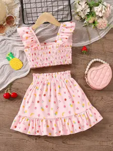 StyleCast x Revolte Girls Printed Top with Skirt