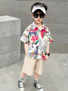StyleCast x Revolte Boys Printed Shirt With Shorts