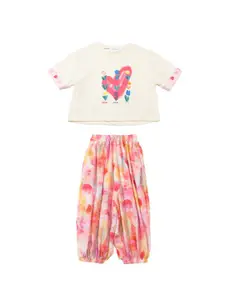 StyleCast x Revolte Girls Printed Top with Pyjama