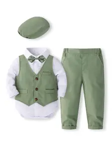 StyleCast x Revolte Boys Shirt And Trousers With Waistcoat Suit Set