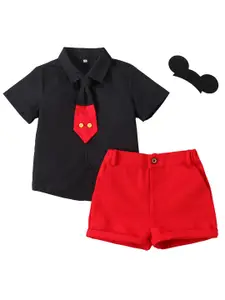 StyleCast x Revolte Boys Printed Short Sleeves Shirt Collar Shirt with Shorts