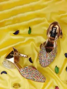 BAESD Girls Embellished Block Heeled Pumps