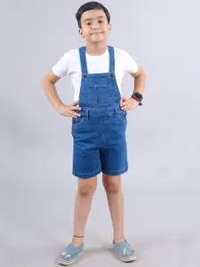 KiddoPanti Boys Denim Dungaree Shorts
