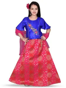 BAESD Girls Embroidered Ready to Wear Lehenga & Blouse With Dupatta