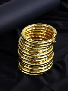 PANASH Set Of 12 Gold-Plated Bangles