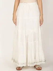 Rue Collection Cotton Tiered Maxi Skirts
