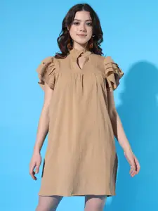 Chemistry Flutter Sleeves Georgette A-line Dress