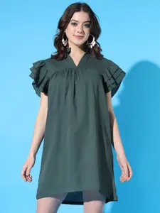 Chemistry Flutter Sleeves Georgette A-line Dress