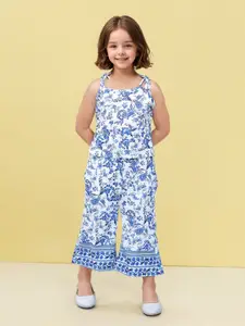 Toonyport Girls Printed Top with Palazzos