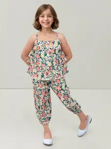 Toonyport Girls Printed Top with Capris