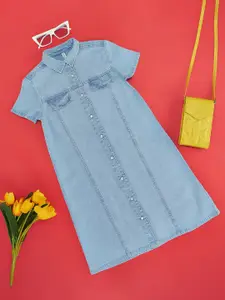 Pantaloons Junior Shirt Collar Cotton Shirt Dress