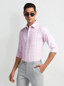 Arrow Men Slim Fit Opaque Checked Formal Shirt