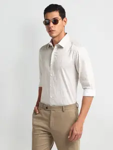 Arrow New York Men Slim Fit Floral Opaque Printed Formal Shirt