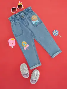 Pantaloons Baby Girls Low Distress Jeans