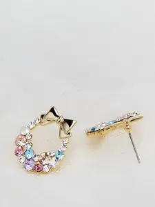 Goho Artificial Stones Studded Contemporary Studs Earrings