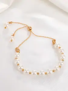 Goho Adjustable Pearl Link Bracelet