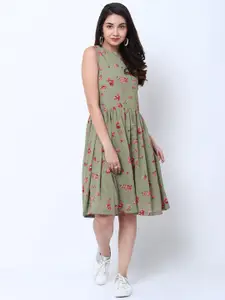 Tokyo Talkies Floral Print Fit & Flare Dress