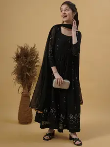 Kedar Fab Ethnic Motifs Print Maxi Dress