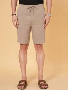 7 Alt by Pantaloons Men Striped Slim Fit Mid-Rise Cotton Regular Shorts