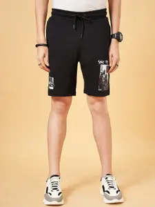 SF JEANS by Pantaloons Men Graphic Printed Pure Cotton Shorts