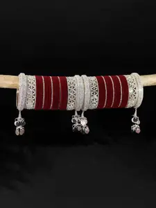 LAVAZZA Set of 70 AD-Studded Bridal Chuda Bangle Set