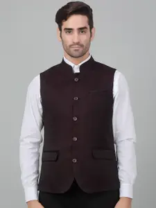 Cantabil Woven Design Single-Breasted Slim Fit Nehru Jacket