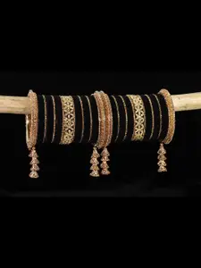 LAVAZZA Set Of 74 Zircon Studded Latkan Chuda Bangles