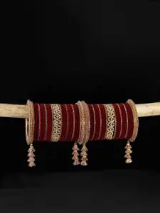 LAVAZZA Set Of 74 Zircon Studded Latkan Chuda Bangles