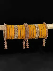 LAVAZZA Set Of 74 Zircon Studded Latkan Chuda Bangles
