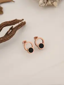 E2O Gold-Plated Contemporary Stud Earrings