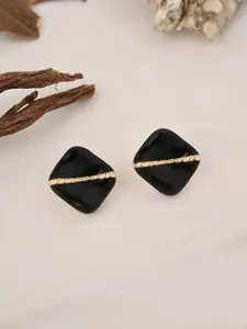 E2O Gold-Plated Geometric Stud Earrings