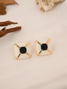 E2O Gold-Plated Square Studs Earrings
