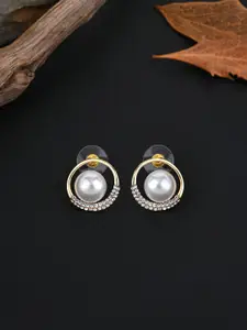 E2O Gold-Plated Contemporary Stud Earrings