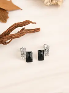 E2O Silver-Plated Contemporary Studs Earrings