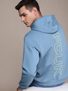 FCUK Brand Logo Printed Hooded Sweatshirt
