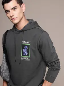 FCUK Graphic Printed Hooded Sweatshirt