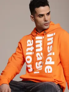 FCUK Typography Printed Hooded Sweatshirt